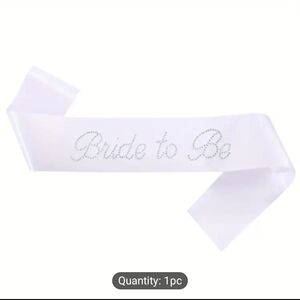 🕊️Wedding Collection🕊️ White Bedazzled Bride to Be Sash